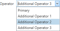 Operator drop-down