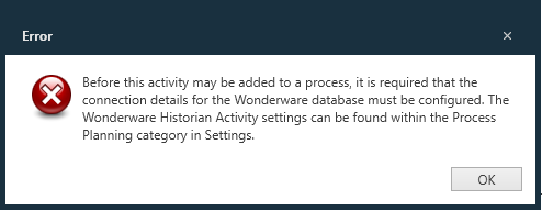 Wonderware error message