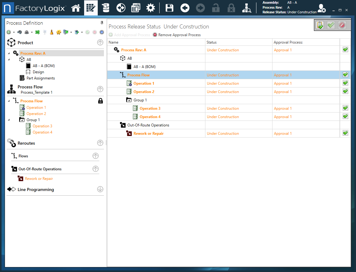 Process Release Status