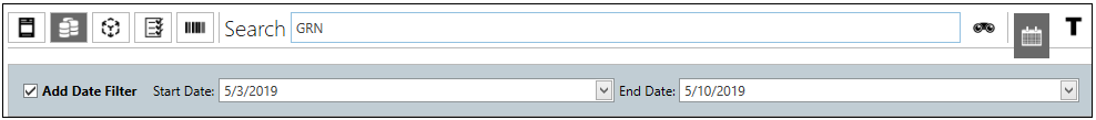 Search for batches with start and end dates