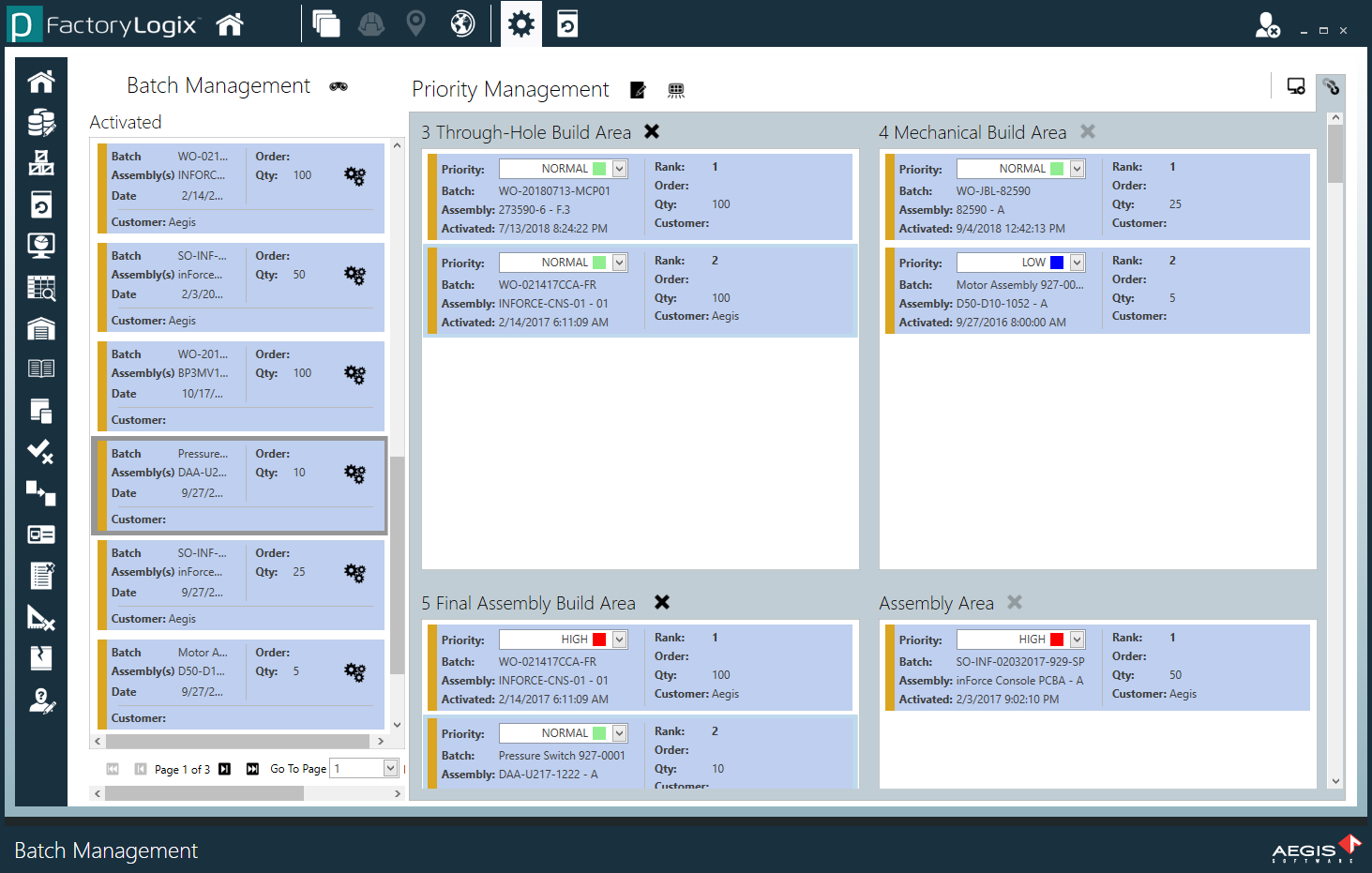 Batch Management by Priority