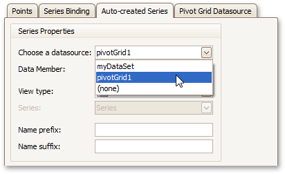 Pivot Grid Datasource drop-down