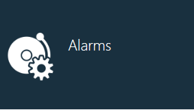 Alarms button