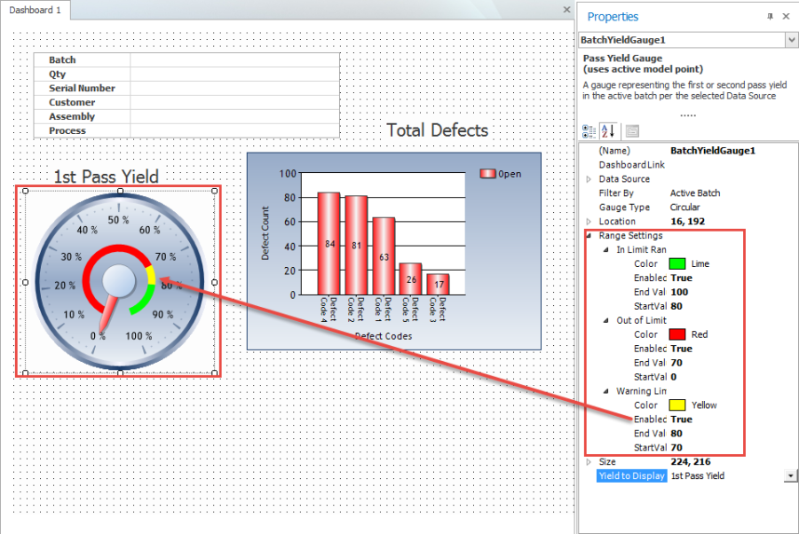 Properties Range Settings