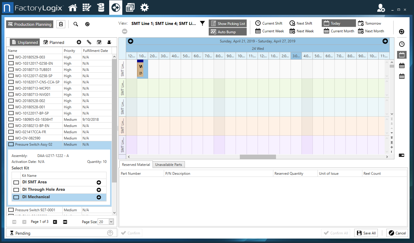 Select a batch to display its kit groups