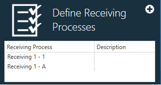 Define Receiving Processes button