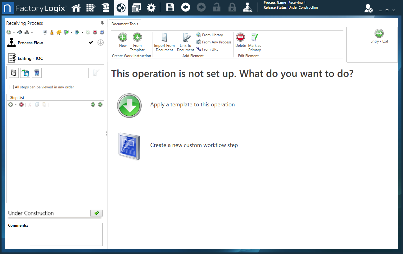 Receiving process IQC operation