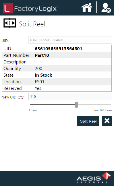 Enter or select a new UID quantity