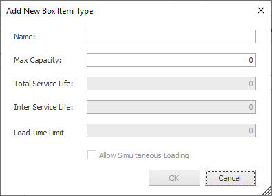 Add New Box Item Type dialog