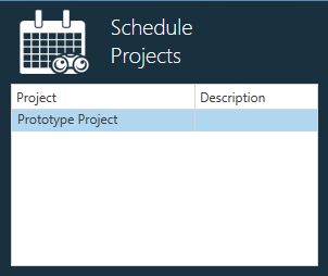 Schedule Projects button