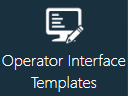 Operator Interface Templates button