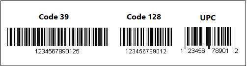 1D barcode examples