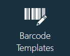 Barcode Templates button