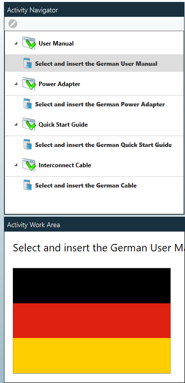 The only activities displayed are associated with the option code selected in the batch