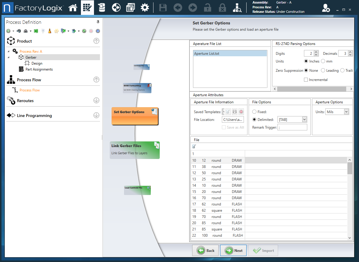 Set Gerber Options dialog