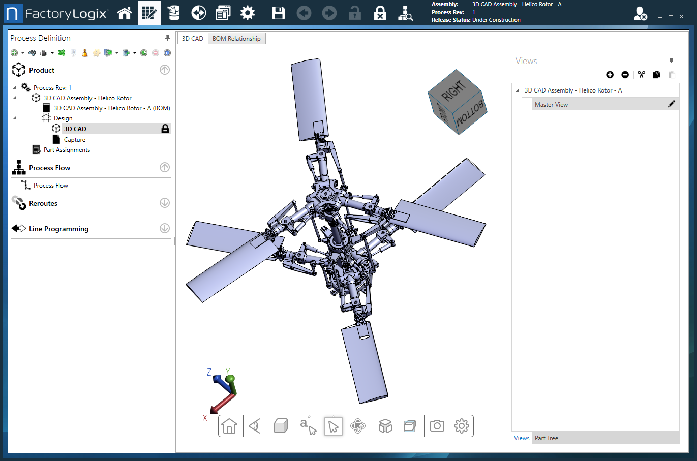 Select 3D CAD in the Process tree