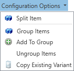 Configuration Options menu