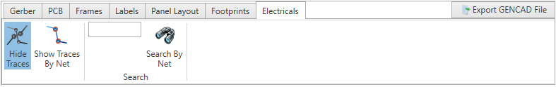 Electricals tab editing tools