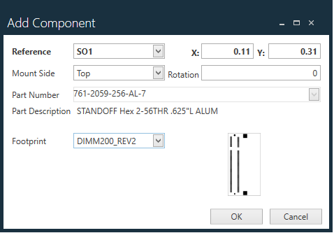 Add Component dialog