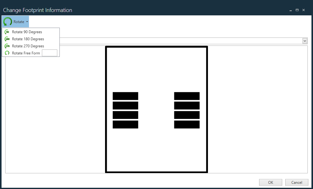 Change Footprint Information dialog