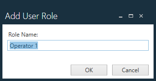 Add User role dialog