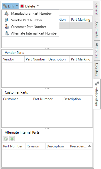 Link drop-down menu