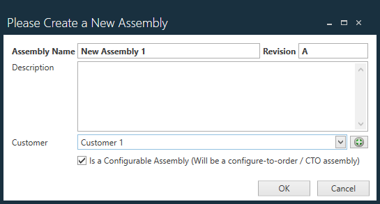 Please Create a New Assembly dialog