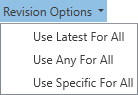 Revision Options menu