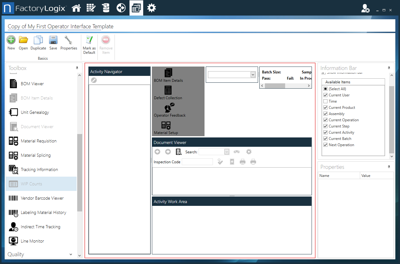 Copy of an Operator Interface Template