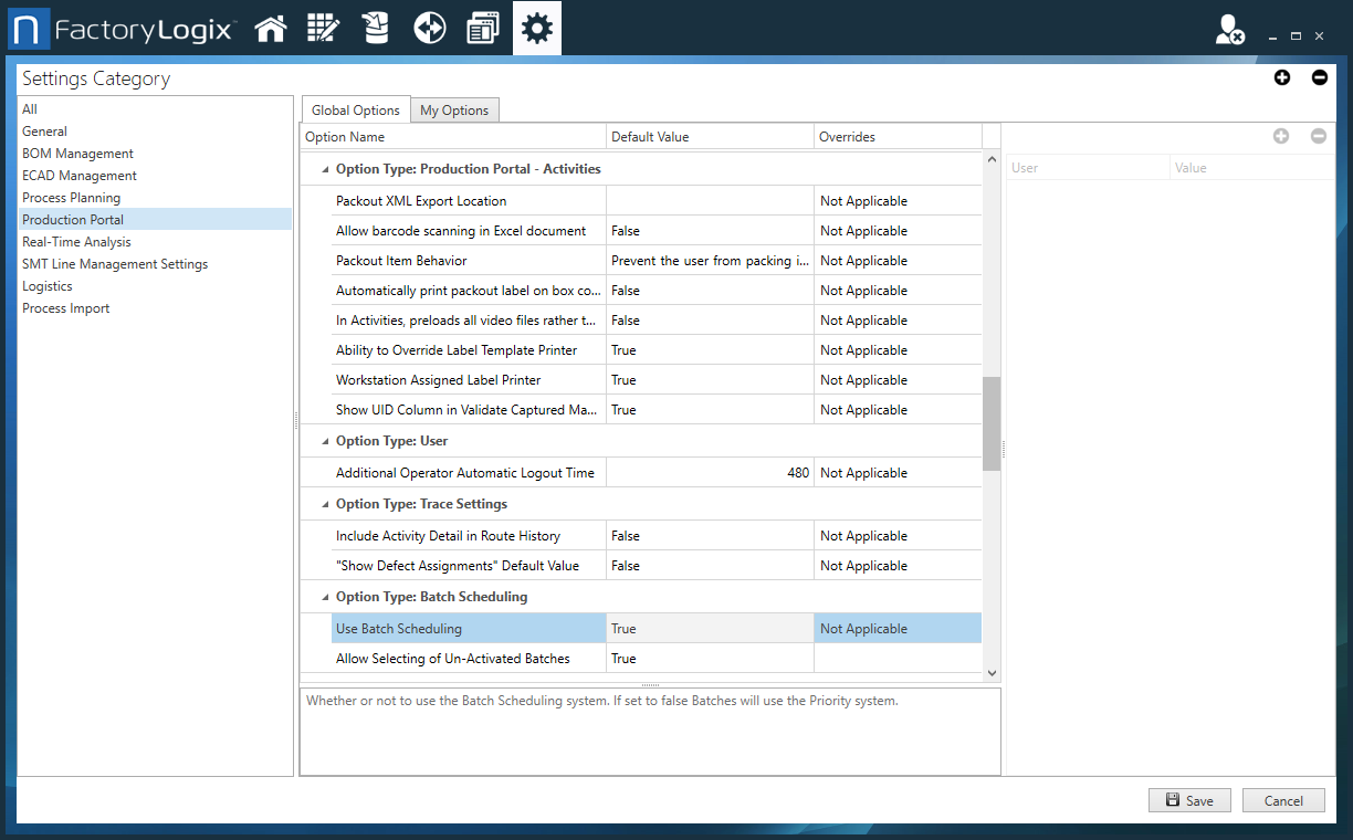 Set the Use Batch Scheduling option to True