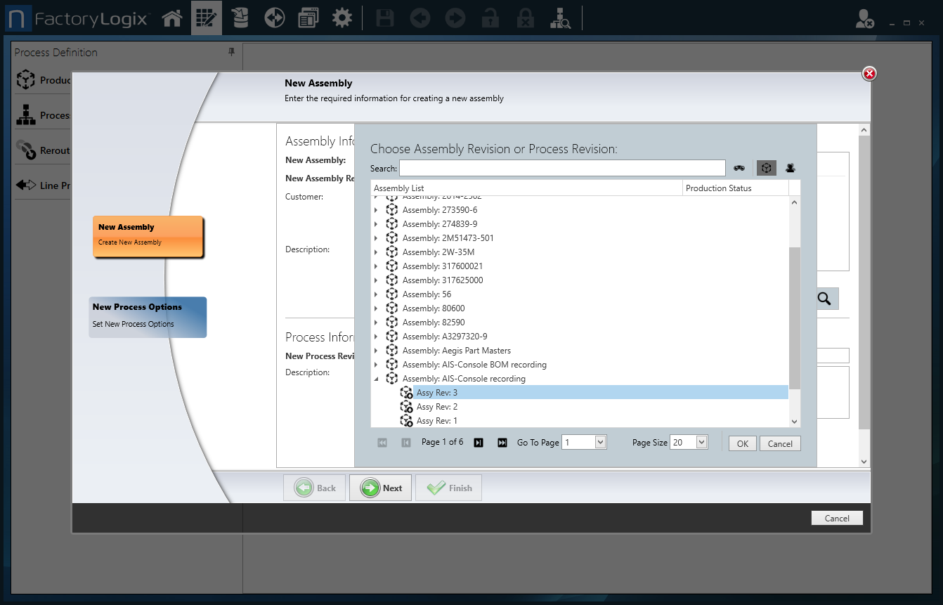 Select an existing assembly