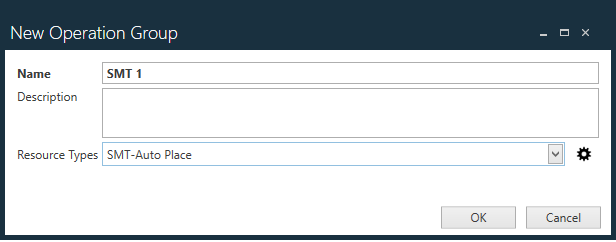 New Operation Group dialog