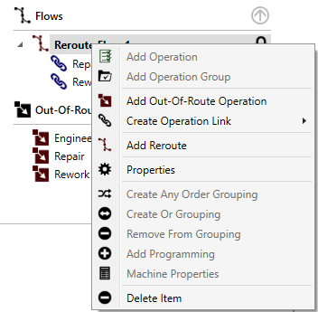 Reroute flow commands