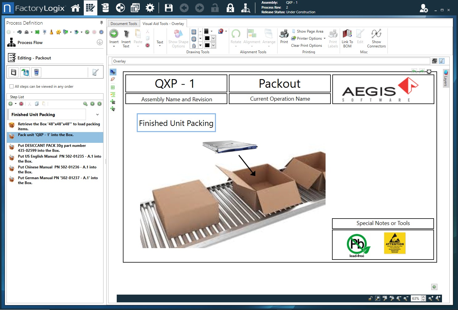 Packout step example